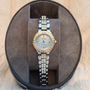 Armitron Women's Swarkoski Crystal 2-Tone Gold and Silver Watch